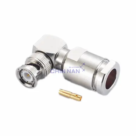 BNC Right Angle Plug Clamp for RG213, RG214, RG393 Cable